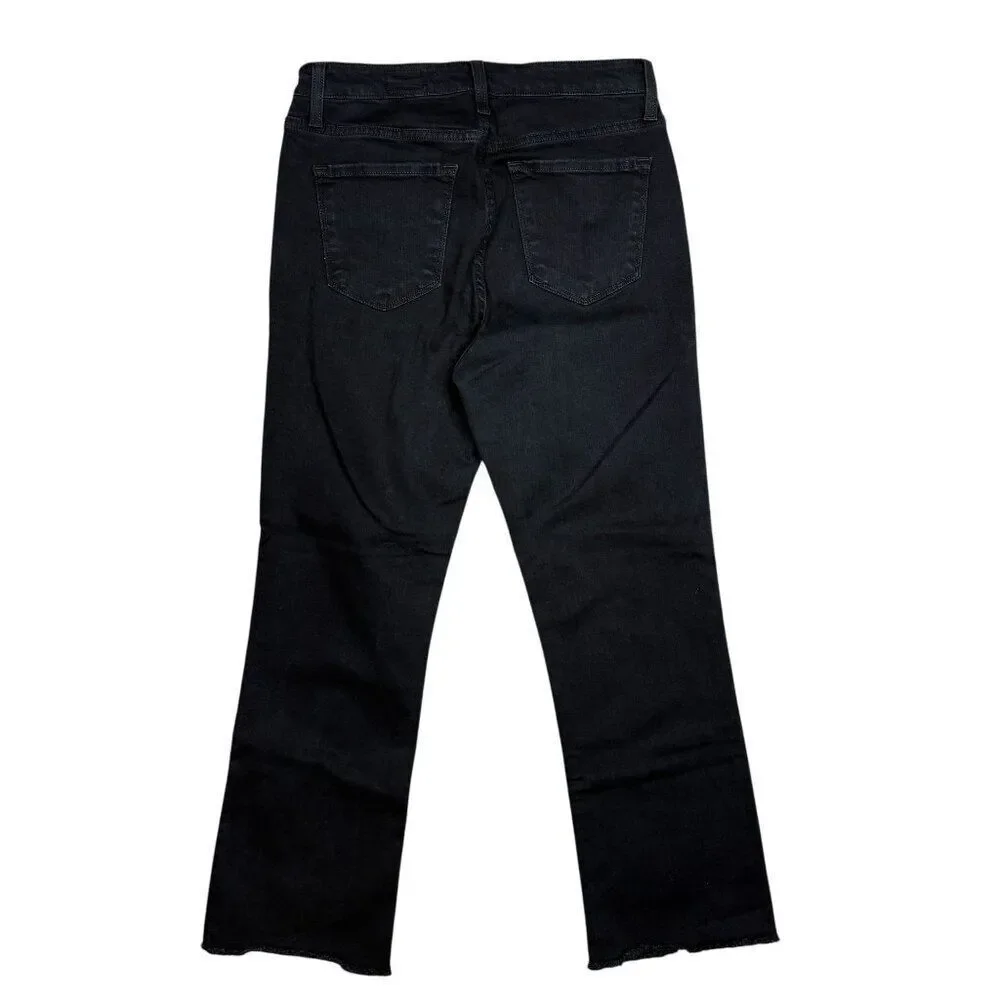 Bridge by Gly High Rise Cropped Flare Black Jeans Size 29 - Picture 2 of 6
